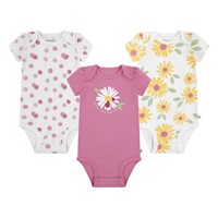 Pack de 3 Bodies Niña Rosado Aflorado 3m