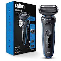 Braun Serie 5 – Maquina de afeitar eléctrica para hombres con recortadora de barba, recargable, húmeda y seca con EasyClean