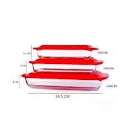 Tri-Pack Premium de Fuentes de Vidrio Resistentes a Altas Temperaturas - 1000, 1