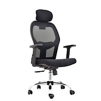 Silla Ergonómica Noruega Presidente Cromado Negro Ofideas