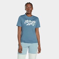 POLO MUJER REEBOK HG7839 (S-L) RI FLORAL TEE ACERO