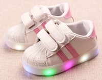 Zapatillas clasicas con luces led para Niñas color Rosado