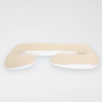COJÍN MULTIFUNCIONAL - ALMOHADA DE EMBARAZO BEIGE/BLANCO