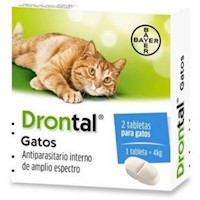 Drontal Antiparasitario Gatos x 2 Tabletas