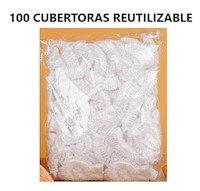 100 cobertores de plástico multiuso bolsas cubiertas elásticas