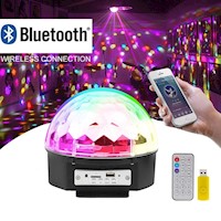 Bola Parlante Bluetooth con Control Remoto Giratorio con LED RGB