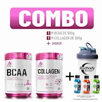 COMBO MSLAVA FIT - BCAA 500GR CITRUS PUNCH + COLLAGEN 500GR FRUIT PUNCH + SHAKER