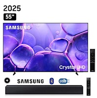 Televisor Samsung Smart TV 55 Crystal UHD 4K UN55U8000FGXPE + Soundbar HW-B400