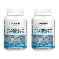 PACK 2 CITRATO DE MAGNESIO 120 CÁPSULAS EDENIS HEALTH