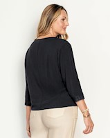 Blusa con detalle en mangas 3/4