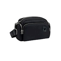 Bolso Bandolera Bimba y Lola Doble Cierre - Negro