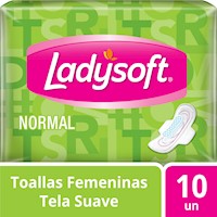 Toallas Femeninas Ladysoft Normal Tela 10 un