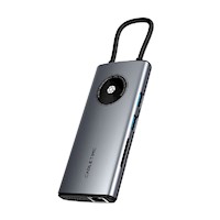 Adaptador Hub de USB-C a VGA USB-A SD TF PD  RJ-45 AUDIO 3.5 CABLETIME  CB91G
