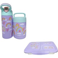 Pack x 3 Lonchera ZAK Designs Kids Acero Inoxidable - Morado Arcoíris