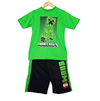 Buzo para niño Minecraft Polo Short y Buzo - Verde