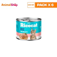 Ricocat Cachorro Pate Pollo Carne 180Gr X6 Un