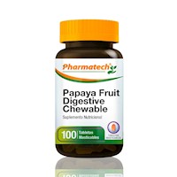 Papaya Digestiva (Enzimas) Pharmatech 100 Tabletas