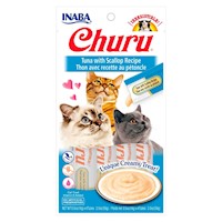 Puré Pate Cremoso para Gatos Churu Sabor Atún y Ostiones 56g