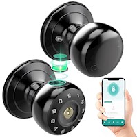 Cerradura Smart Inteligente Chapa Pomo Perilla Bola Negro