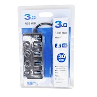 "Multi puerto HUB 4 puertos USB 3.0 luz led para Windows - Mac "