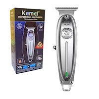 Cortador de Cabello Profesional Kemei 1949 Maquina Inalambrica Clipper Plateado