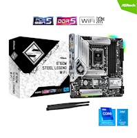 PLACA MADRE ASROCK B760M STEEL LEGEND WIFI INTEL LGA 1700 4DDR5HDMI/DP Micro ATX