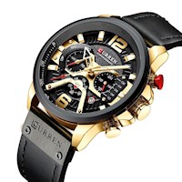 Reloj Lujo Hombre CURREN 8329 Correa Cuero Cronógrafo Original