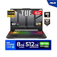 LAPTOP ASUS TUF F15  15.6" FHD i5-12500H/8gb/512gb/4GB RTX3050/144Hz/Freedos.