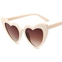 Lentes De Sol Corazon Lolita Beige