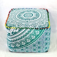 Funda de cojín cuadrado para asiento hippie CRAFT KALA