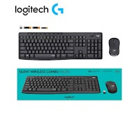 KIT LOGITECH TECLADO + MOUSE MK295 WIRELESS silencioso BLACK