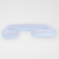 COJÍN MULTIFUNCIONAL - ALMOHADA DE EMBARAZO CELESTE RAYAS