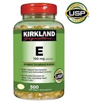 Vitamina E 180 mg Kirkland Signature 500 Softgels