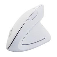 Mouse Ergonómico Inalámbrico Vertical con Adaptador Bluetooth JSY-5DW Blanco