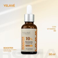 BOOSTER CON NIACINAMIDA
AL 10% + QUINUA Y MIEL 30ML YELAVÉ