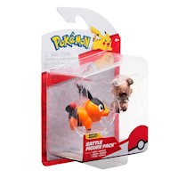 Pokémon Figura de Batalla Coleccionable Tepig y Rockruff