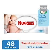 Toallitas humedas huggies Puro y Natural 48 unid