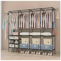 Ropero Colgador Organizador de Ropa 4 Cuerpos 175x215x43cm