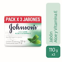 Jabón Adultos Aloe Johnson Tripack 110gr