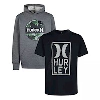 Set Polo y Sudadera con capucha Hurley para niños Negro/Gris