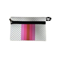 Neoprene Pouch Beige con Rosado