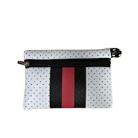 Neoprene Pouch Blanco rojo