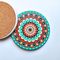 Posavasos de Ceramica  Verde x 4