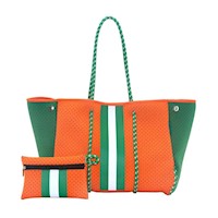 Bolso de neopreno Naranja con Verde