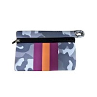 Neoprene Pouch Camuflaje gris con naranja