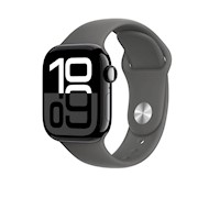 Apple Watch Series 10 Jet black Aluminum (GPS) - Stone Gray Sport Band - 42mm