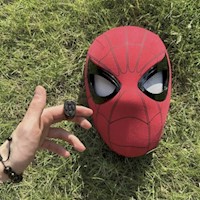 Máscara de Hombre Araña Casco de Lujo Recargable Ojos Remotos Máscara Movible