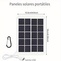 Panel solar portátil USB plegable