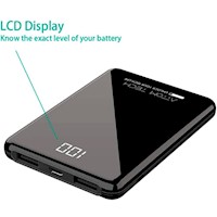 Attom Tech Banco de Energía Ultra Compacto con Pantalla LCD Salida USB