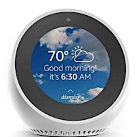 Echo Spot – Reloj despertador inteligente con Alexa, negro